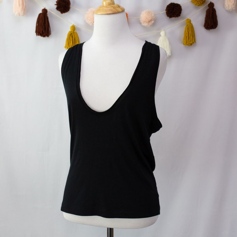 NWT Joah Brown Black Deep Scoop Tank
